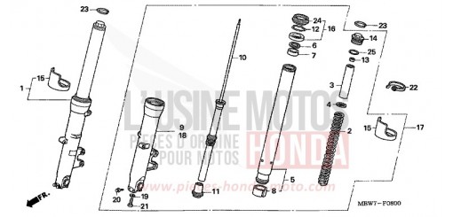 FRONT FORK CBR600F6 de 2006
